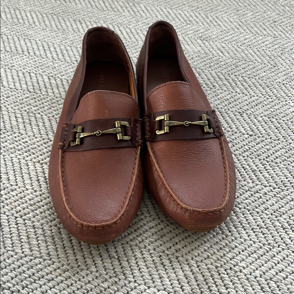 Cole Haan Tan Leather Slip-Ons